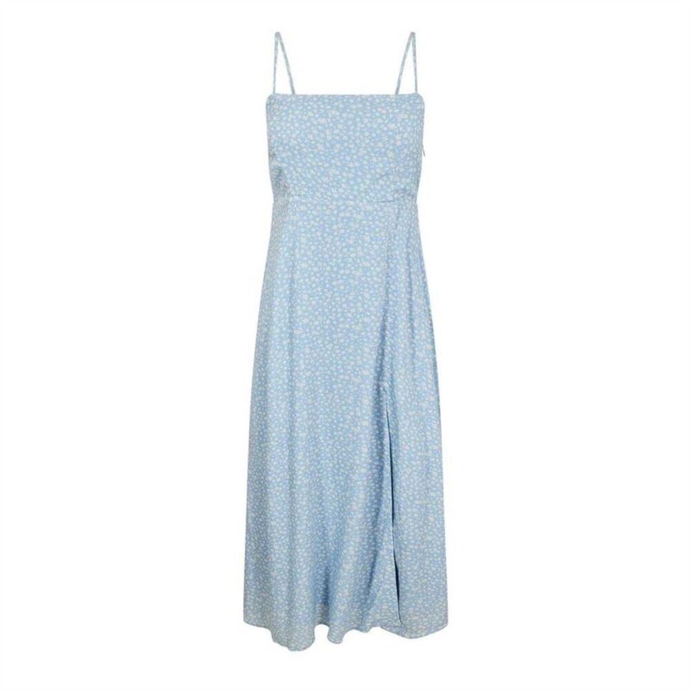 jack wills blue floral dress Womens/Ladies Ditsy Maxi / Womens dresses Denim Sleeveless Button-Down Shirt semi_annual_40niao The smooth 100% polyester Color:Bordeaux